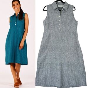 Goddess Gear Sleeveless Midi Dress Sz L Grey Hemp Cotton